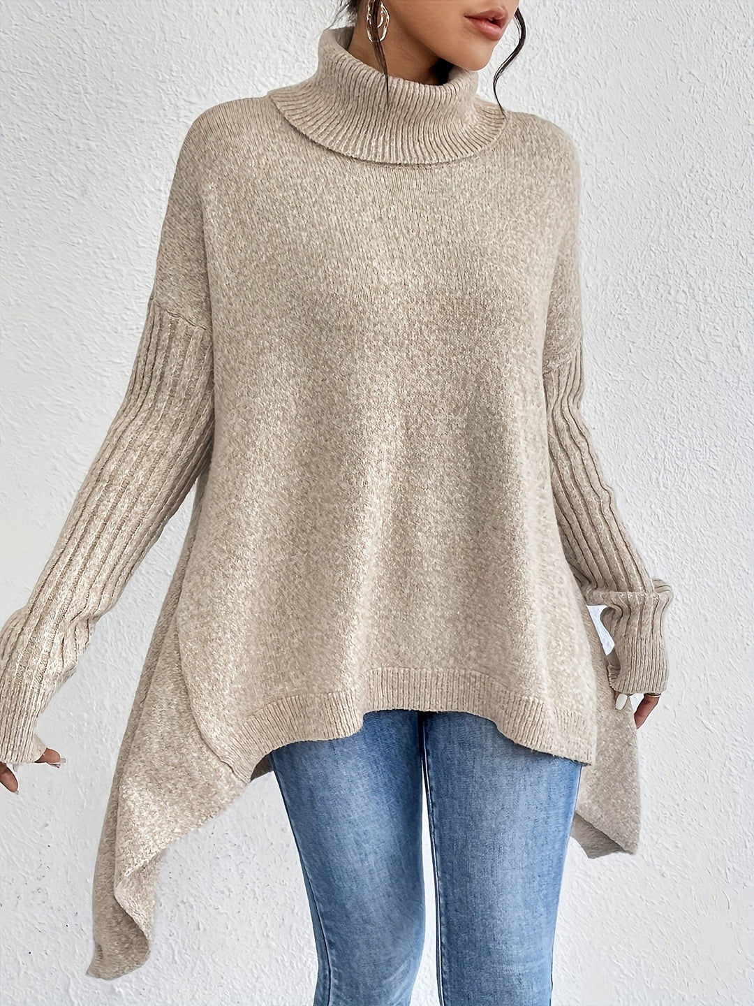 Léïna™ – The Soft & Relaxed Turtleneck Sweater | Elina Dublin