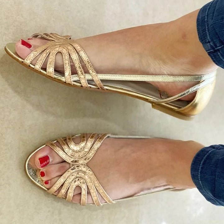 Nuala - Golden Summer Sandals | Elina Dublin