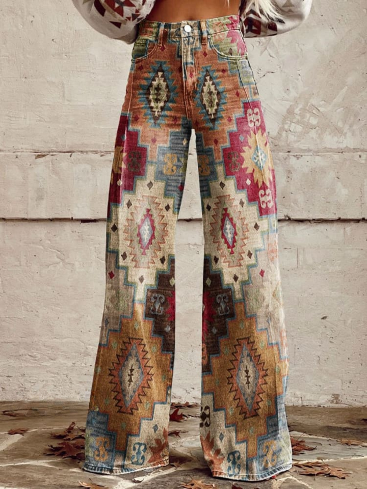SIENNA™ - Vintage Boho Wide-Leg Pants | Elina Dublin