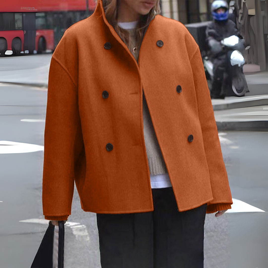 BINI™ - Cozy Long Sleeve Stand Collar Coat | Elina Dublin