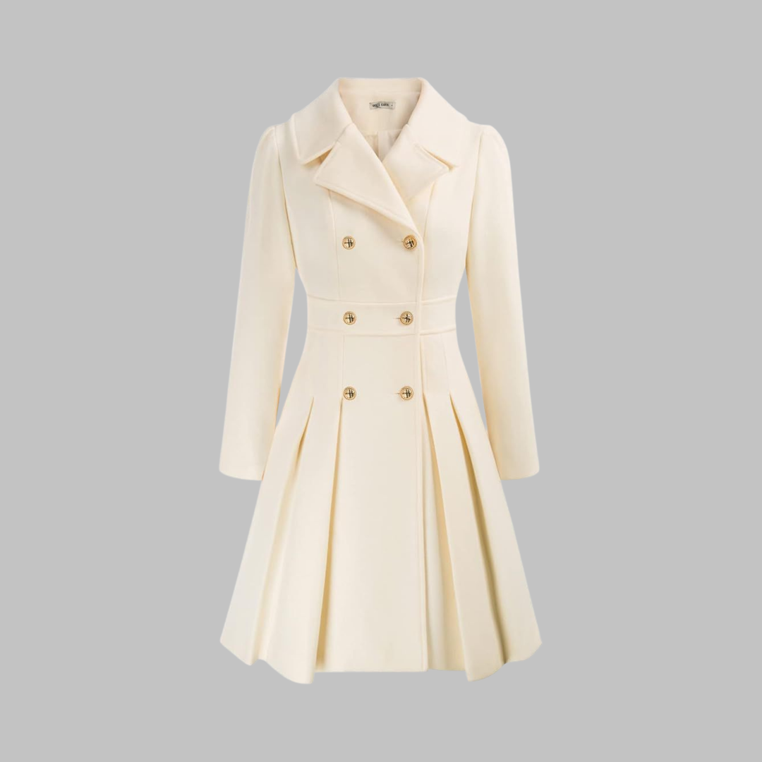 DAMI™ - Classy Double Button Long Sleeve Coat | Elina Dublin