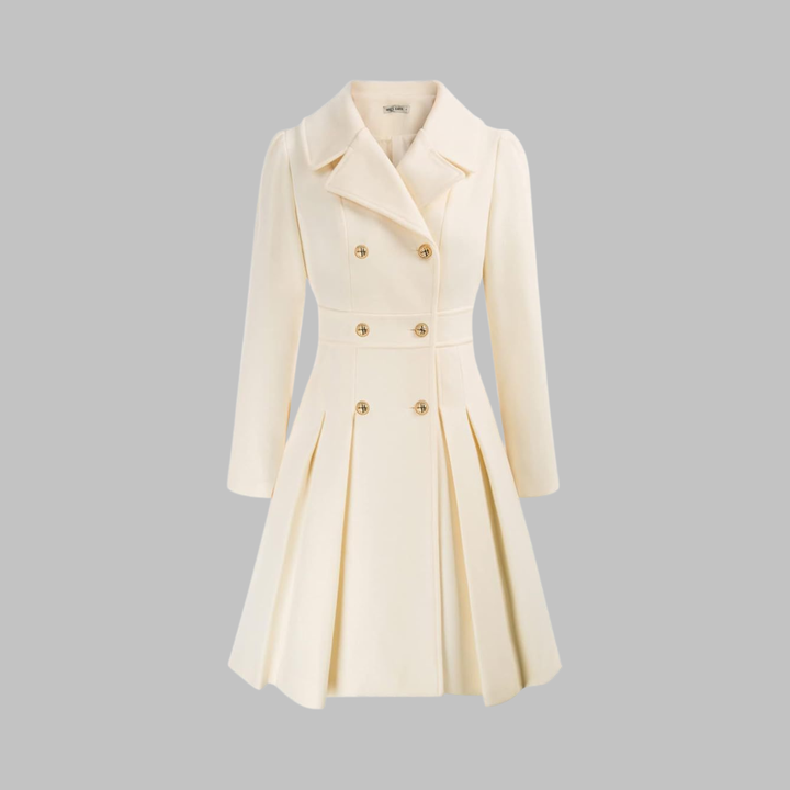 DAMI™ - Classy Double Button Long Sleeve Coat | Elina Dublin