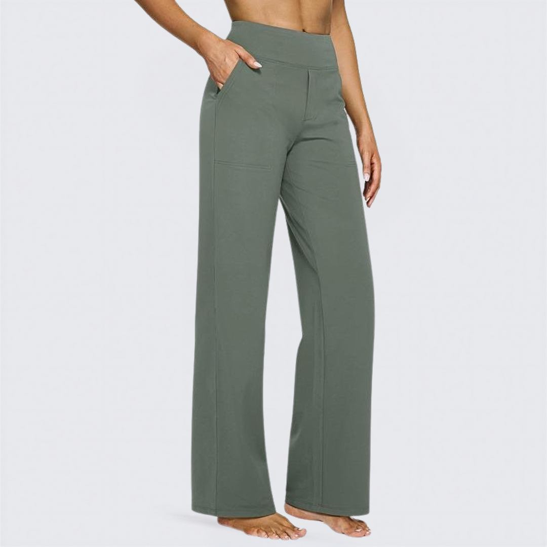 WHITNEY™ - Comfortable High-Waist Wide Leg Pants for Yoga and Outdoor Fun | Elina Dublin