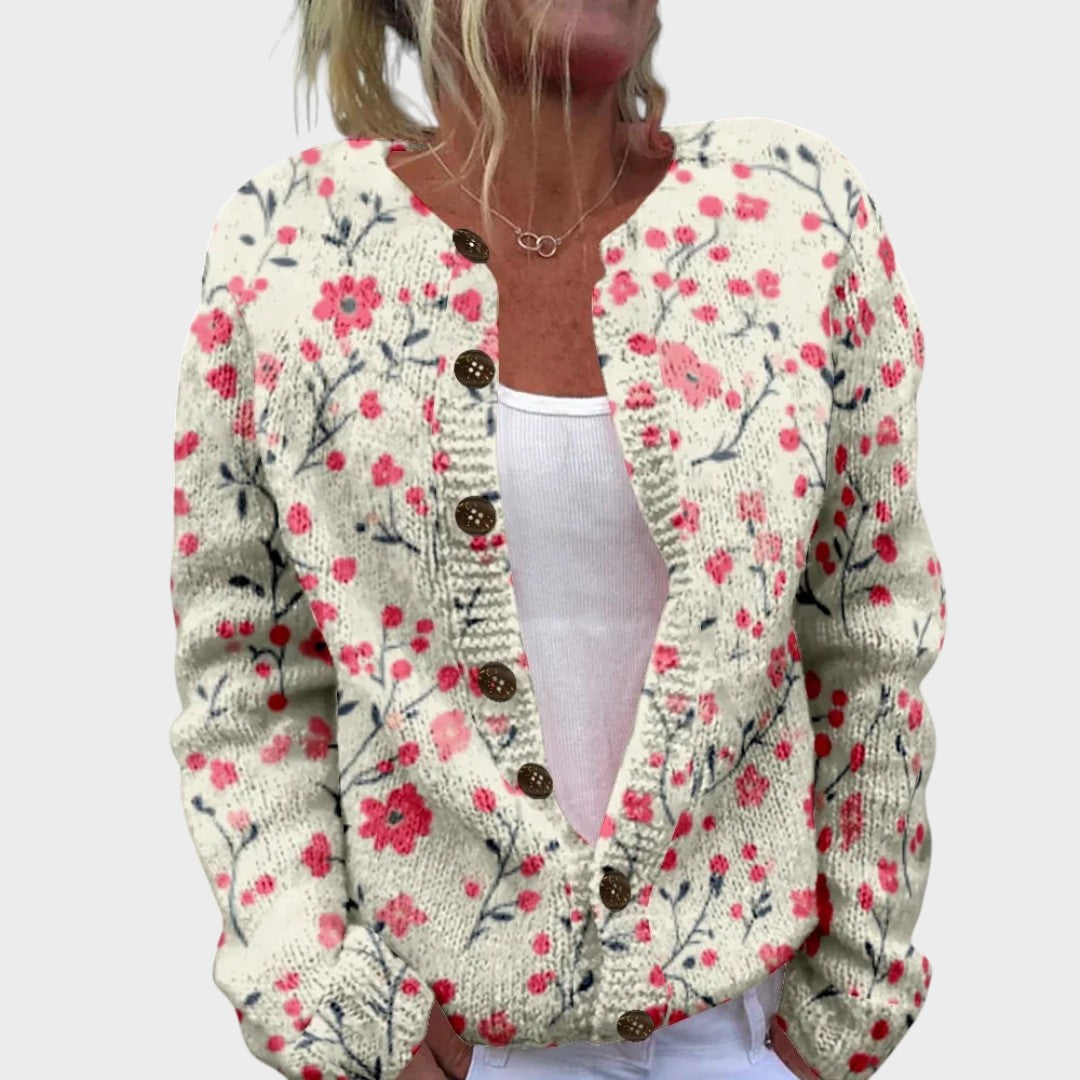 Catarina - Autumn Floral Cardigan | Elina Dublin