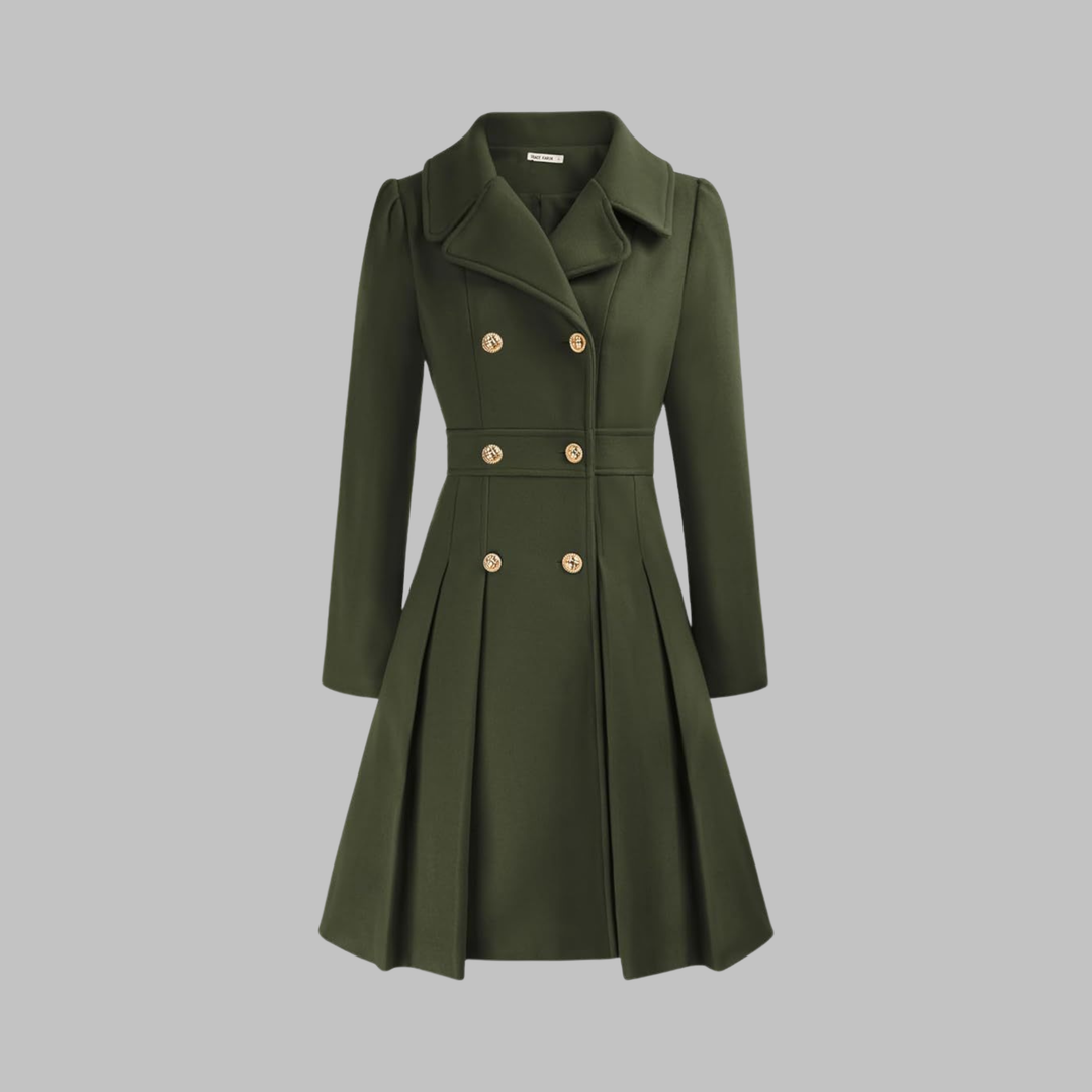 DAMI™ - Classy Double Button Long Sleeve Coat | Elina Dublin