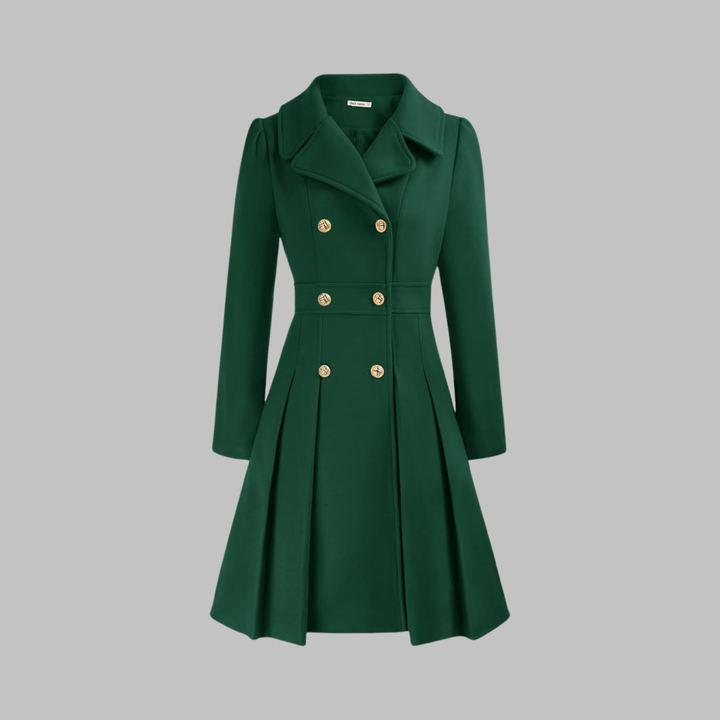 DAMI™ - Classy Double Button Long Sleeve Coat | Elina Dublin