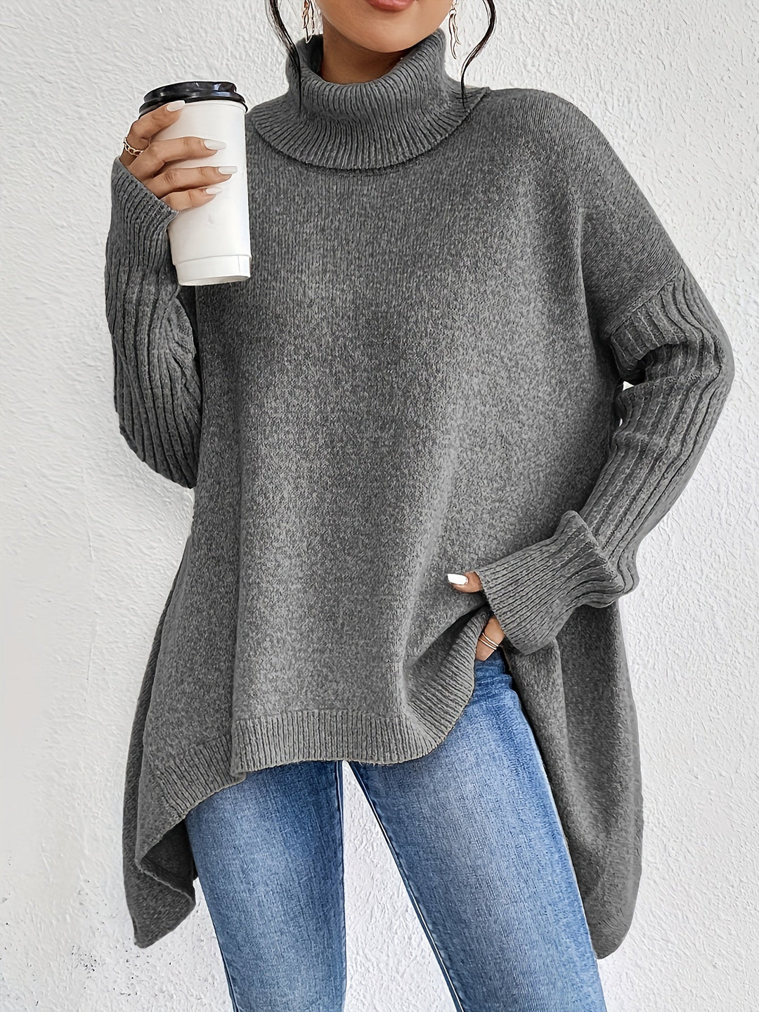 Léïna™ – The Soft & Relaxed Turtleneck Sweater | Elina Dublin