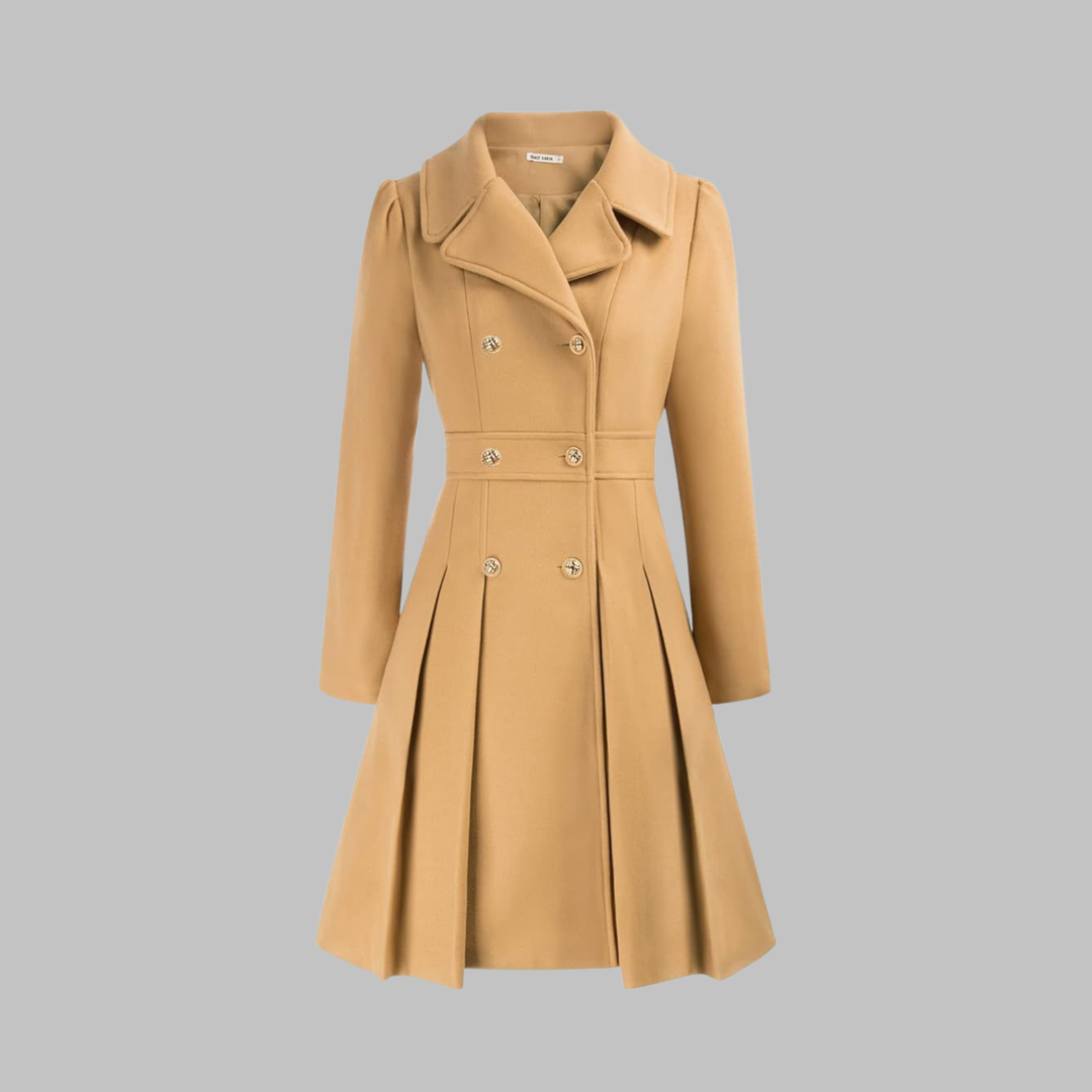 DAMI™ - Classy Double Button Long Sleeve Coat | Elina Dublin