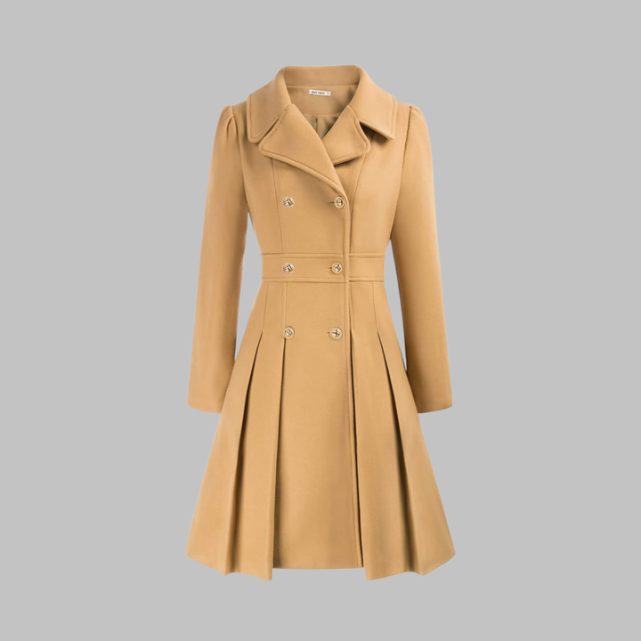 DAMI™ - Classy Double Button Long Sleeve Coat | Elina Dublin