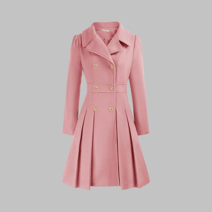 DAMI™ - Classy Double Button Long Sleeve Coat | Elina Dublin