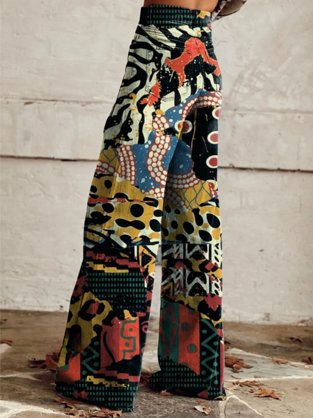 FELICITY™ - Artistic Print Wide-Leg Pants | Elina Dublin