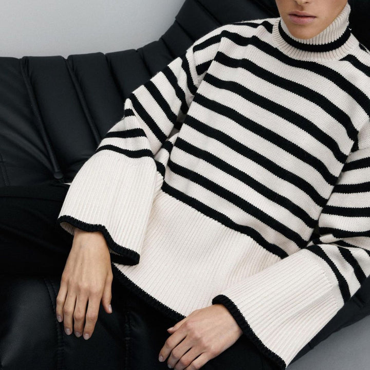 Éliane™ – The Relaxed Elegant Striped Sweater | Elina Dublin