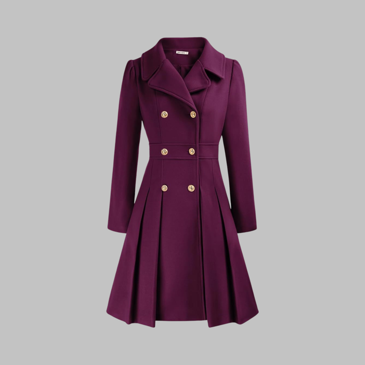 DAMI™ - Classy Double Button Long Sleeve Coat | Elina Dublin