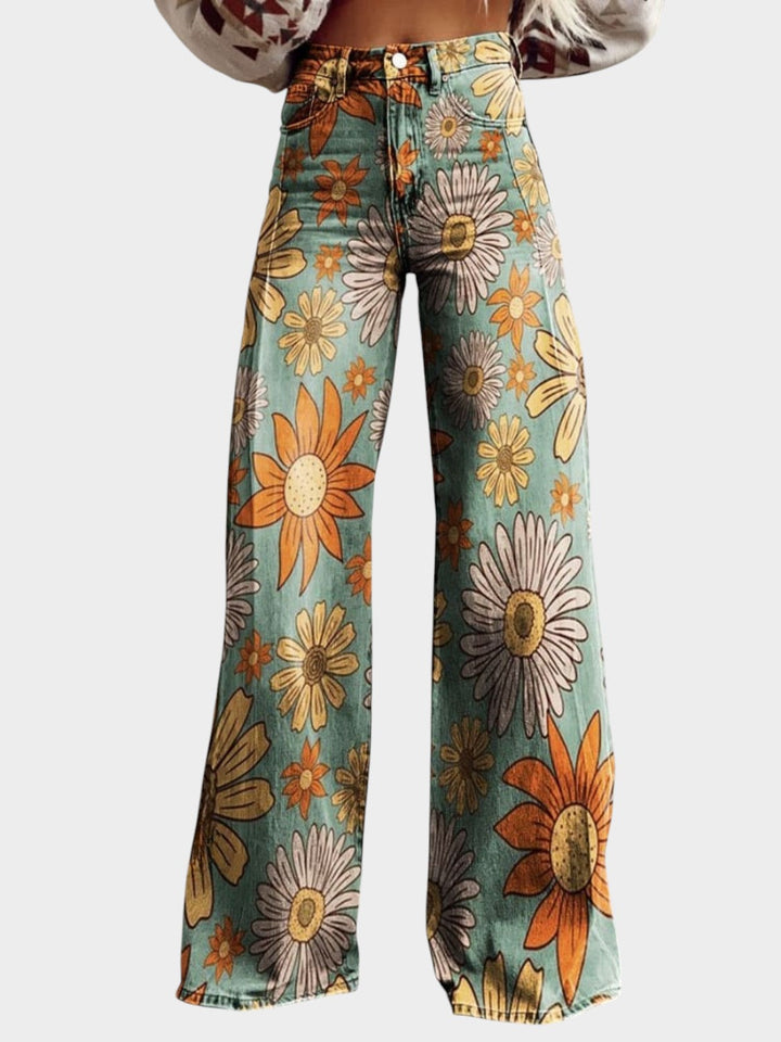 Cirilla™ | Floral Palazzo Trousers | Elina Dublin