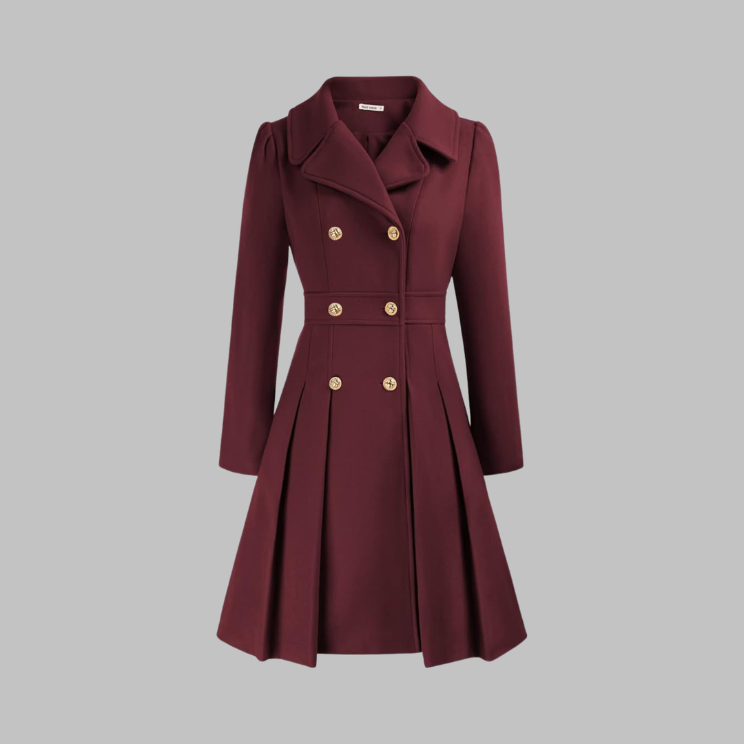 DAMI™ - Classy Double Button Long Sleeve Coat | Elina Dublin