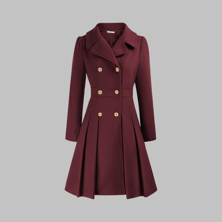 DAMI™ - Classy Double Button Long Sleeve Coat | Elina Dublin