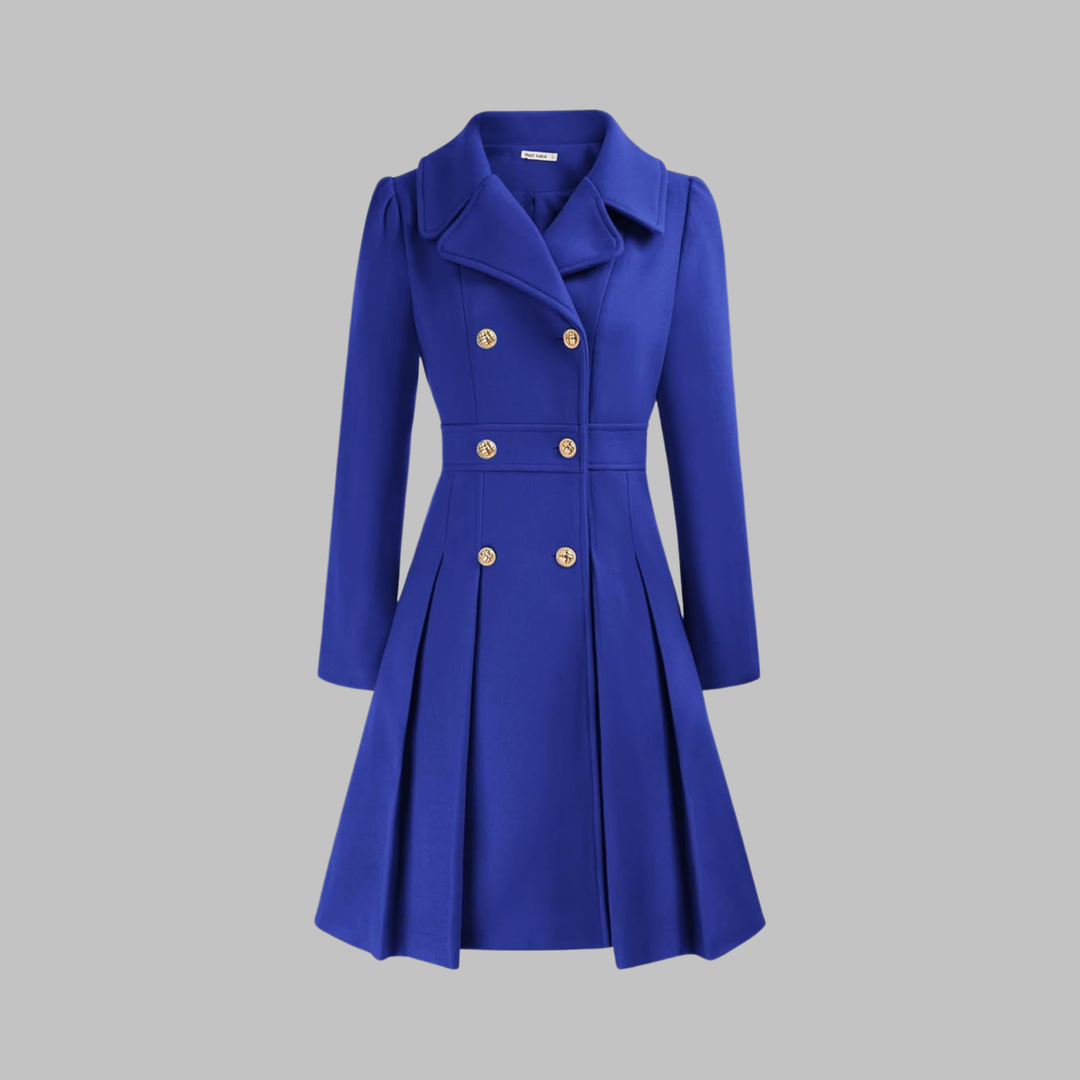DAMI™ - Classy Double Button Long Sleeve Coat | Elina Dublin
