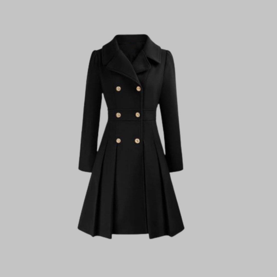 DAMI™ - Classy Double Button Long Sleeve Coat | Elina Dublin