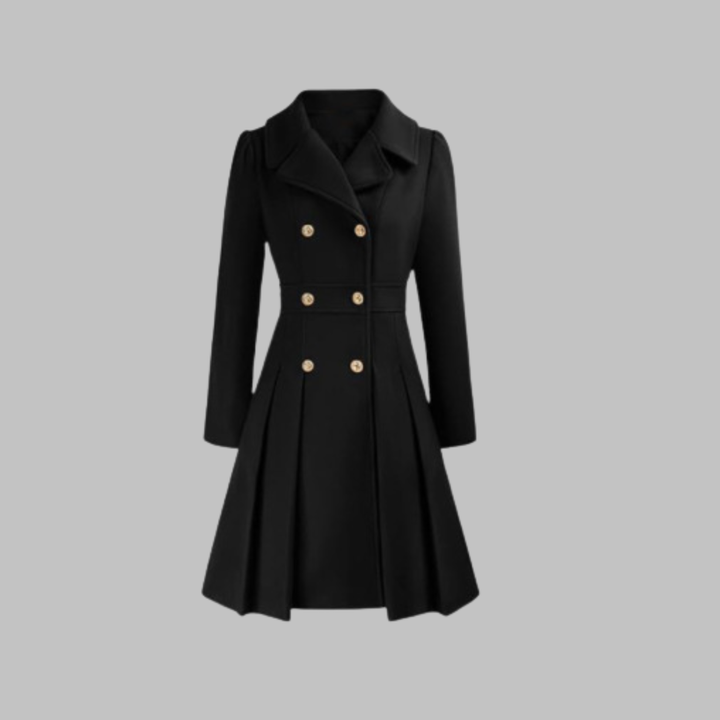 DAMI™ - Classy Double Button Long Sleeve Coat | Elina Dublin