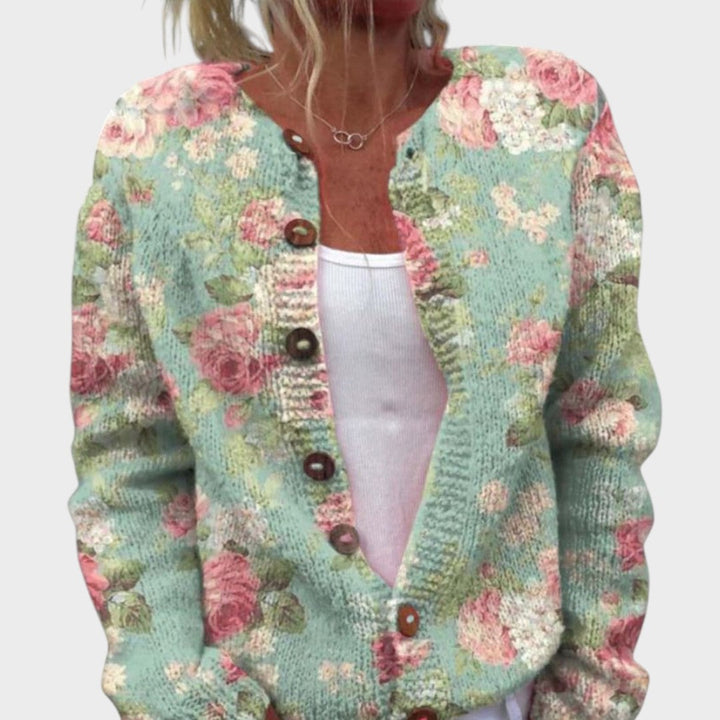 Vera - Autumn Floral Cardigan | Elina Dublin