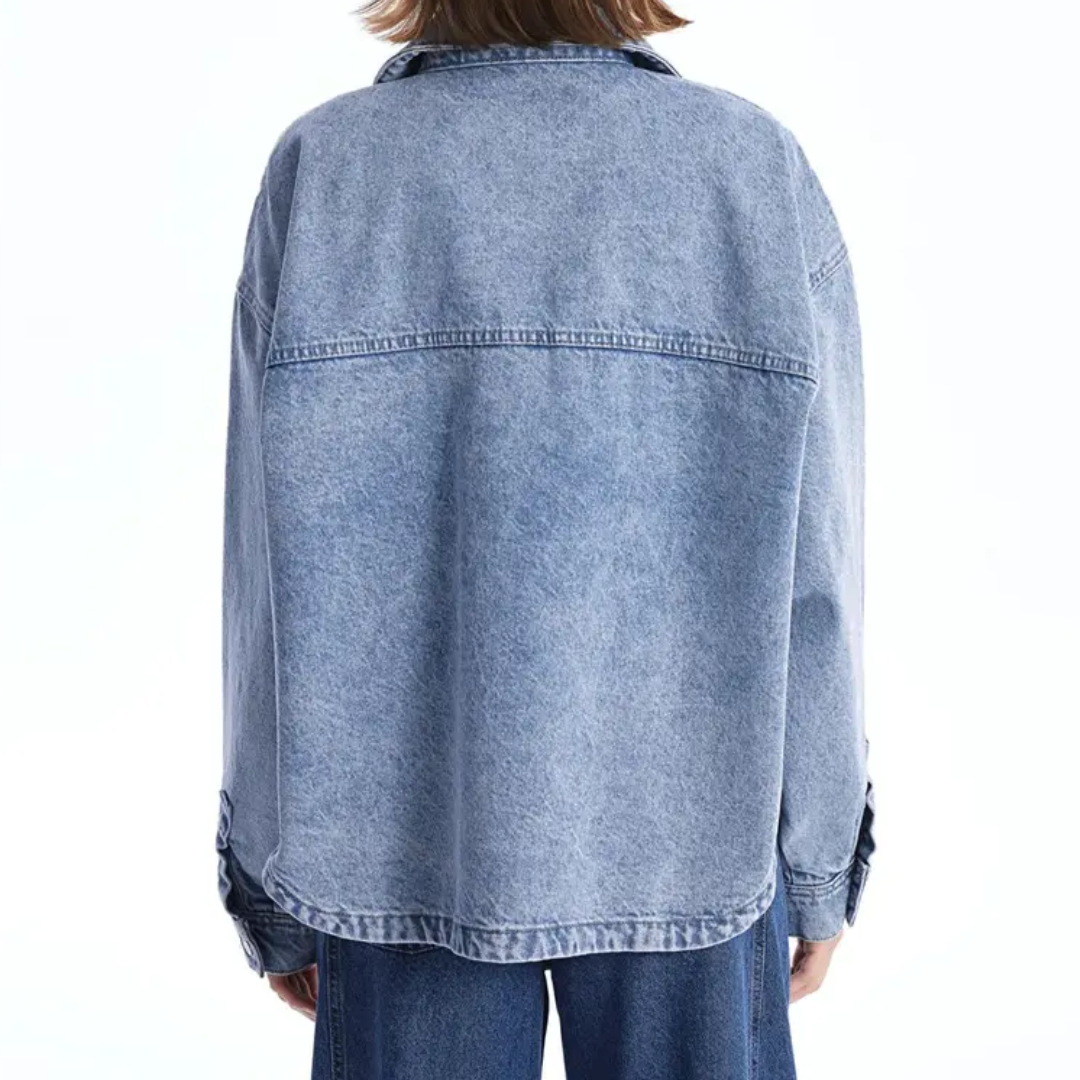 REEVA™ – Classic Button-Up Denim Shirt Jacket | Elina Dublin
