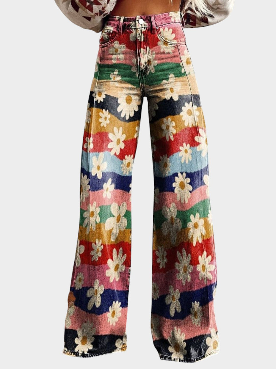 Léon™ | Elegant Floral Trousers | Elina Dublin