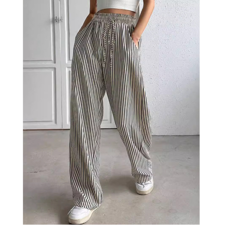 BAYLEEZ™ – Simple Summer Striped Relaxed Fit Bottoms | Elina Dublin