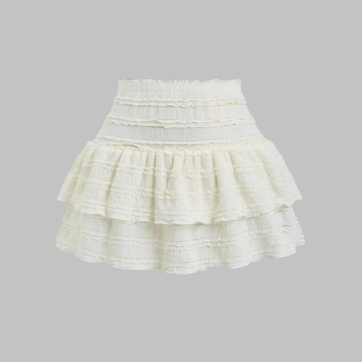 MATHA™ - Chic Layered Ruffle Hem Skort | Elina Dublin