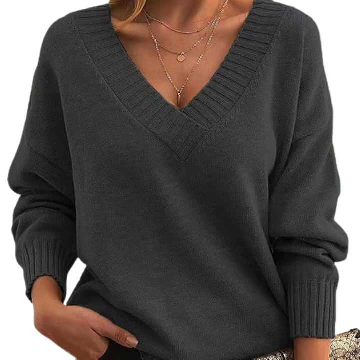 Muirghleann - Lightweight Vneck Sweater | Elina Dublin