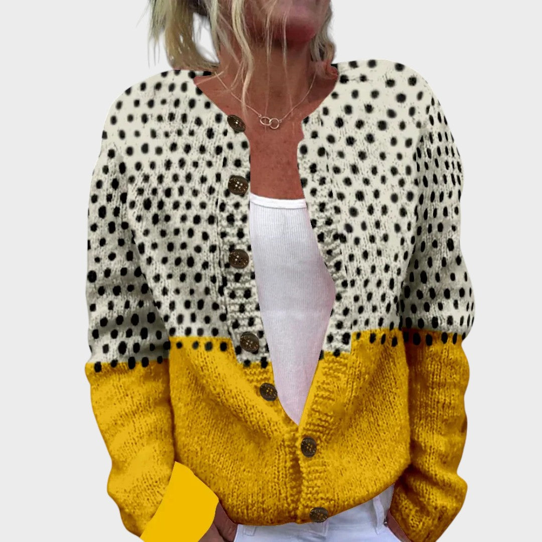 Ceathbhaois - Terracotta Bloom Cardigan | Elina Dublin