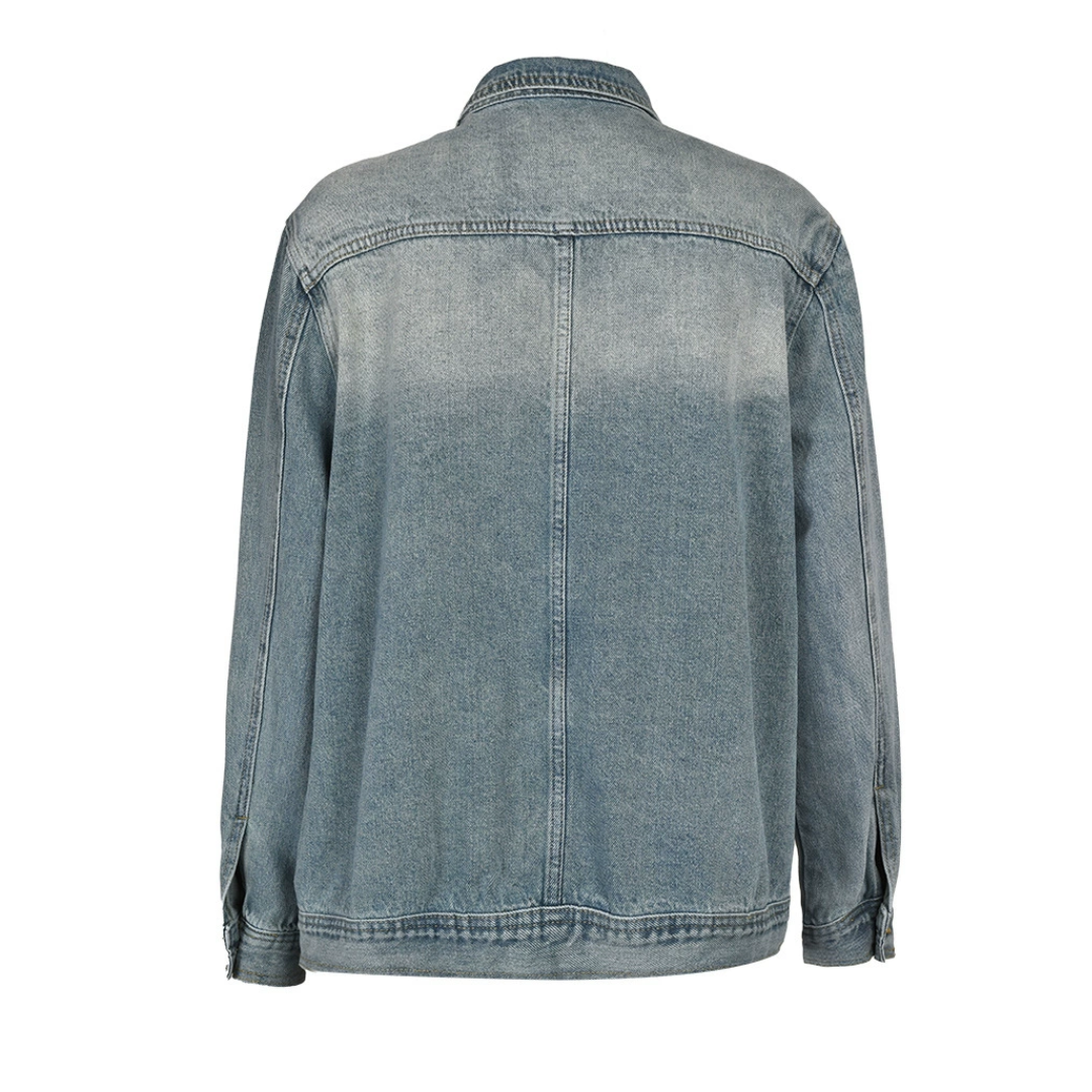 DAXTON™ – Asymmetric Washed Loose Denim Jacket | Elina Dublin