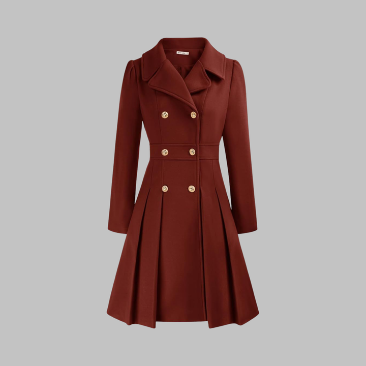 DAMI™ - Classy Double Button Long Sleeve Coat | Elina Dublin