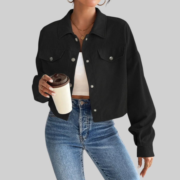 ESTRELLA™ – Classic Collared Button-Front Jacket | Elina Dublin