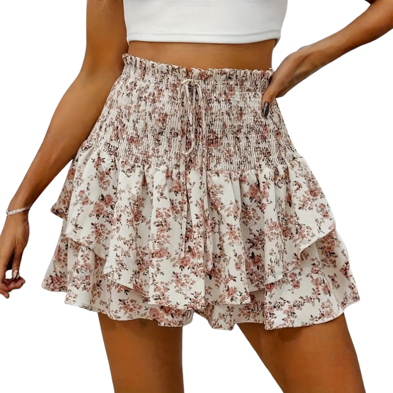 KIRRA™ – High Waist Floral Tie Front Wide Leg Shorts | Elina Dublin