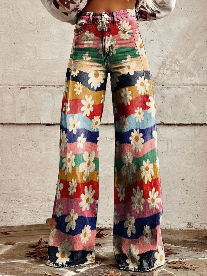 Léon™ | Elegant Floral Trousers | Elina Dublin