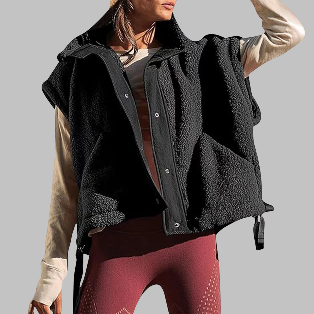 RAY™ - Comfy Warm Fleece Sleeveless Button Down Vest | Elina Dublin