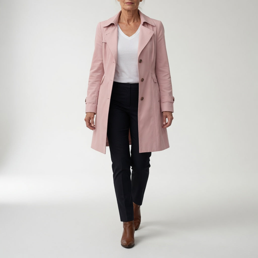 Matheline™ — Fitted Trench Coat, Timeless Parisian Elegance | Elina Dublin