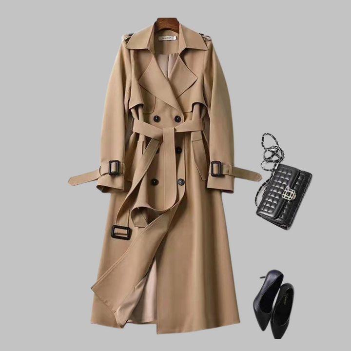 TIA™ - Elegant Knee-Length Loose Fit Coat | Elina Dublin