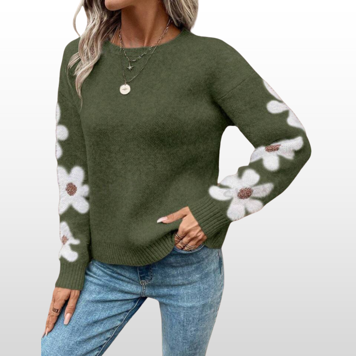 Ceanlinn - Floral Roundneck Sweater | Elina Dublin