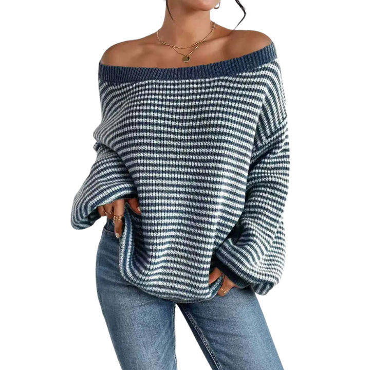 LELLA™ – Casual All-Season Ladies Striped Sweater | Elina Dublin