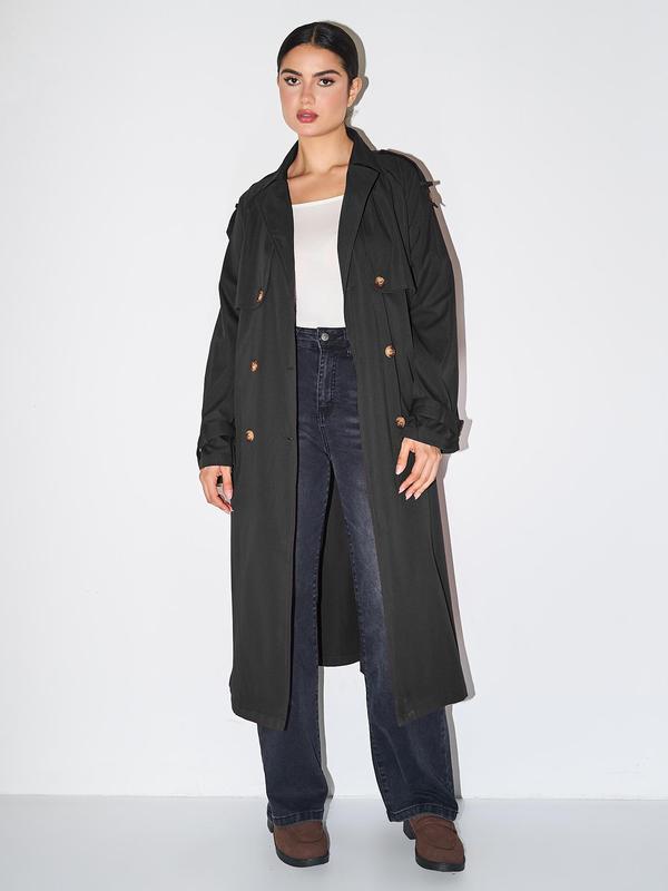 SOLANA™ - Elegant Double Breasted Winter Warm Trench Coat | Elina Dublin