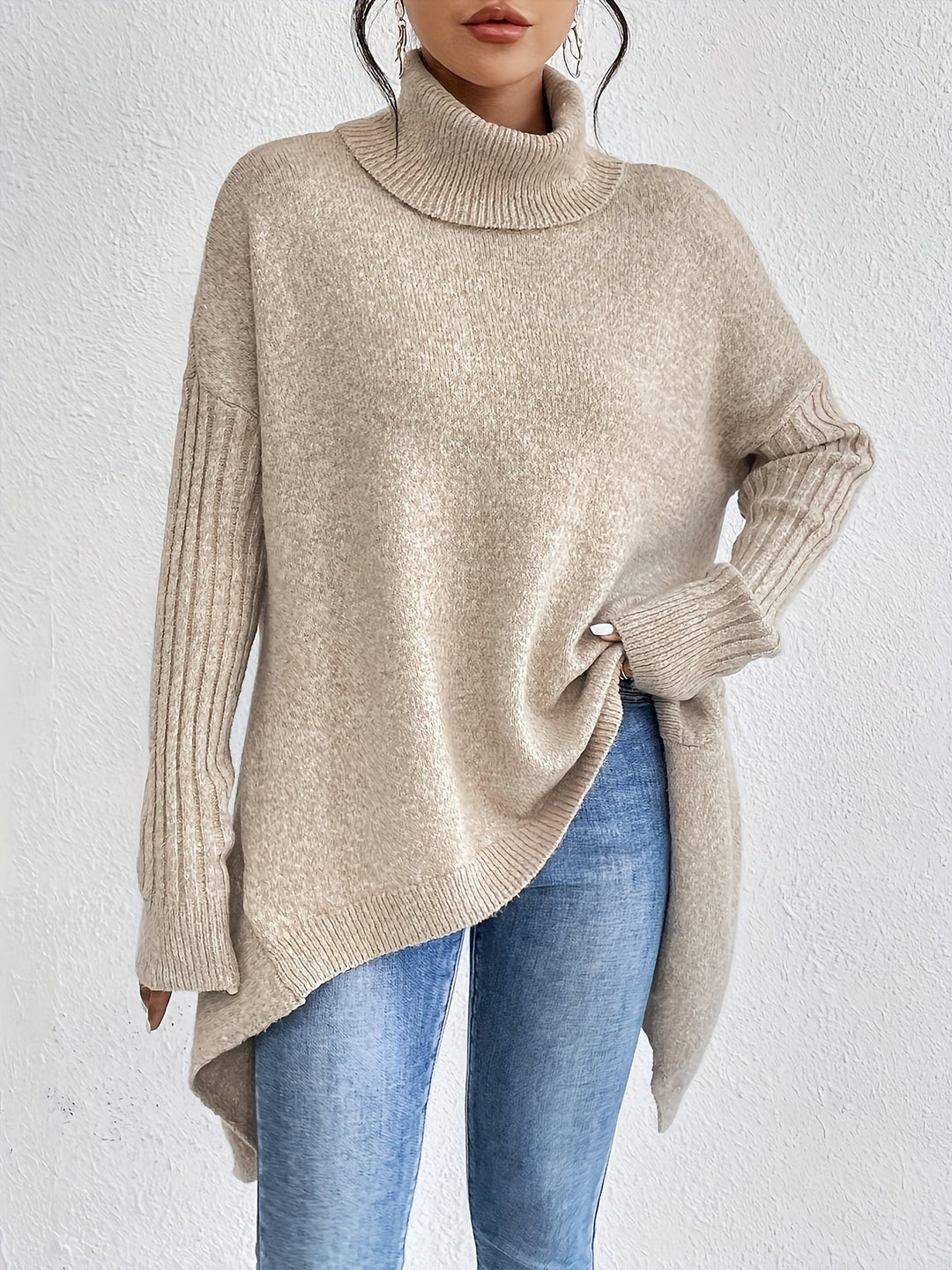 Léïna™ – The Soft & Relaxed Turtleneck Sweater | Elina Dublin