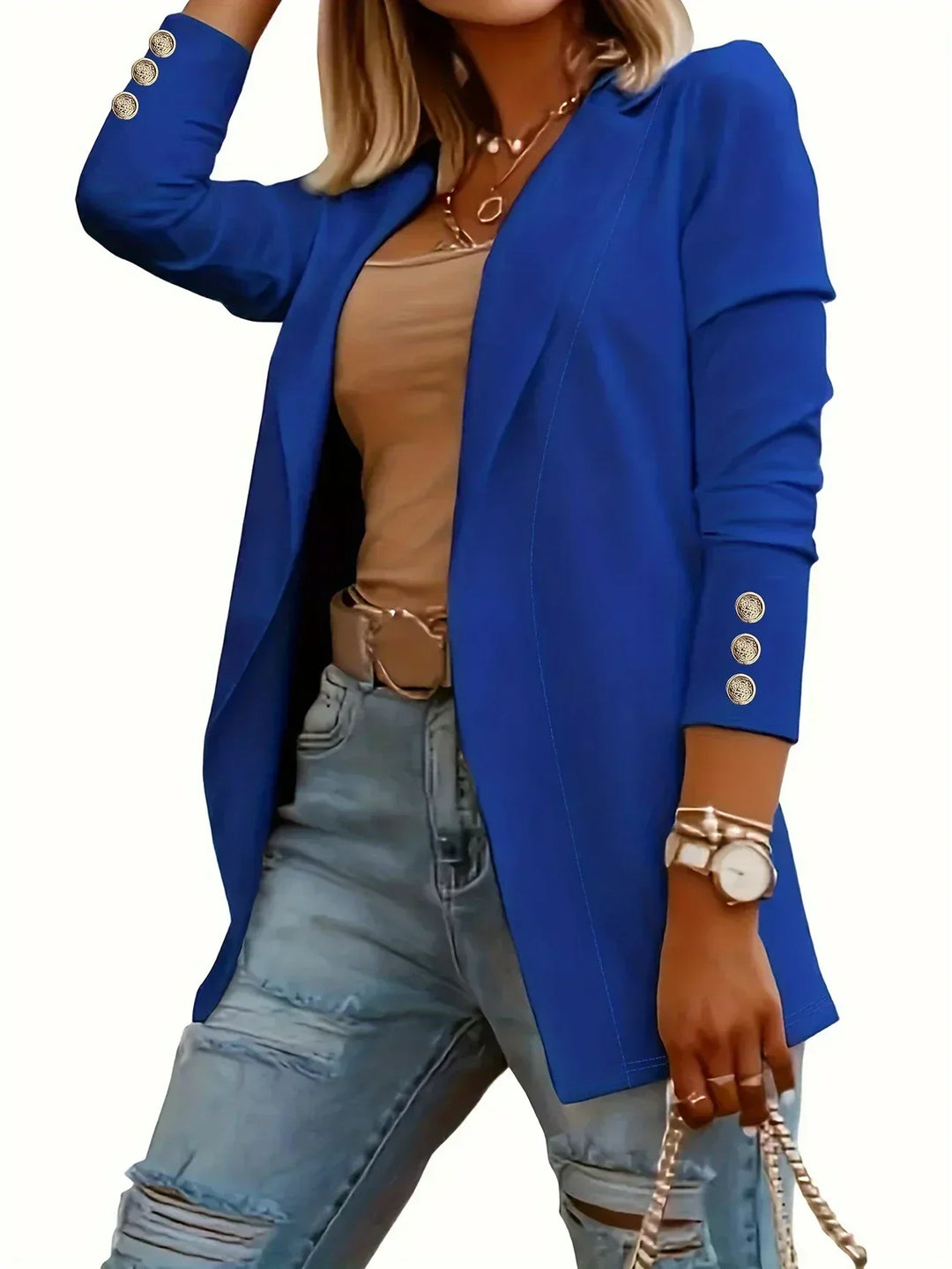 EMMA™ - Chic Open Front Jacket | Elina Dublin