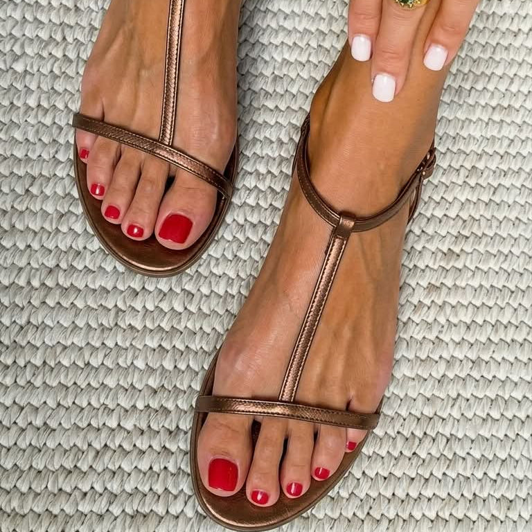 Aednat - Golden Spring Sandals | Elina Dublin