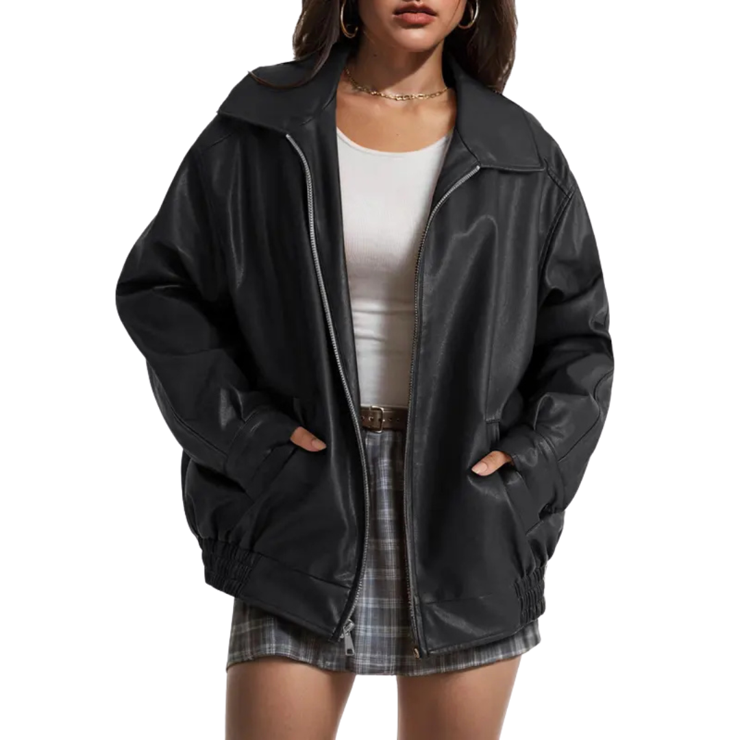 XANDRA™ - Trendy Oversized Leather Faux Suede Jacket for Fall Fashion | Elina Dublin