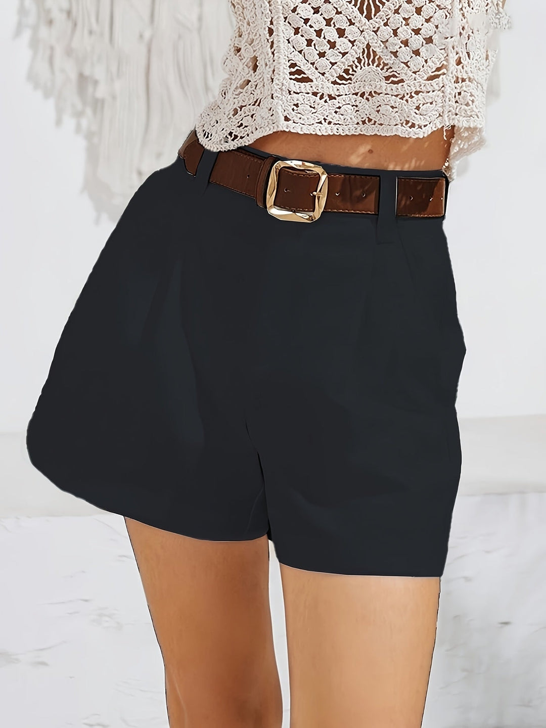 MÉLANIE™ - Chic High-Waist Shorts | Elina Dublin