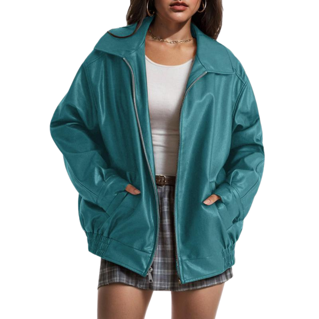 XANDRA™ - Trendy Oversized Leather Faux Suede Jacket for Fall Fashion | Elina Dublin