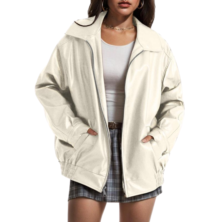 XANDRA™ - Trendy Oversized Leather Faux Suede Jacket for Fall Fashion | Elina Dublin