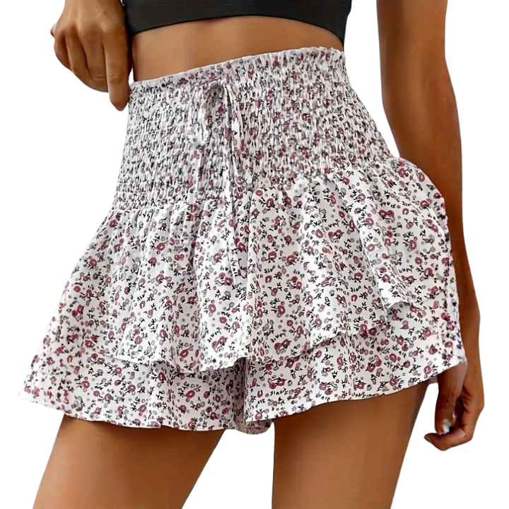 KIRRA™ – High Waist Floral Tie Front Wide Leg Shorts | Elina Dublin