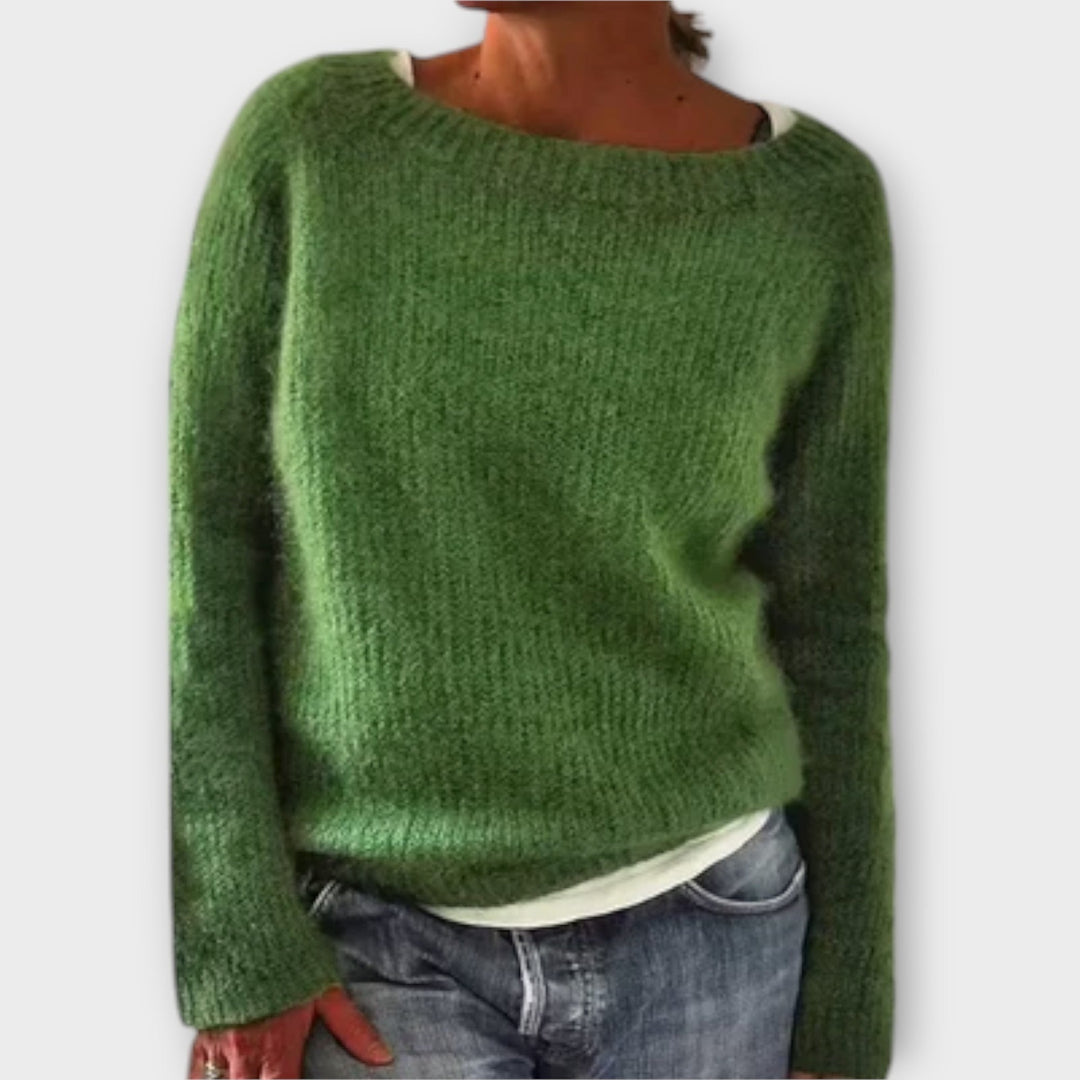 Regine - Solid Colour Knit Sweater | Elina Dublin